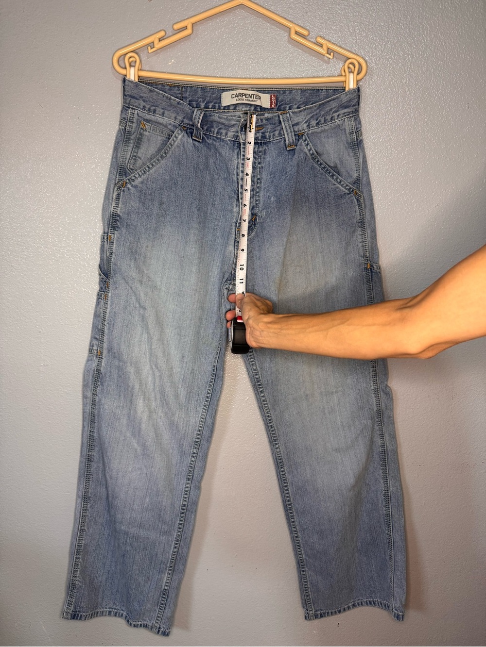 Levi’s Carpenter Loose Straight Jeans Men’s 30x30 Light Wash Utility Denim Y2K - Picture 9 of 11